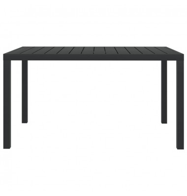  Sodo stalas, juodas, 150x90x74cm, aliuminis ir WPC - Lauko stalai, staliukai - 2