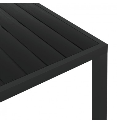  Sodo stalas, juodas, 150x90x74cm, aliuminis ir WPC - Lauko stalai, staliukai - 4