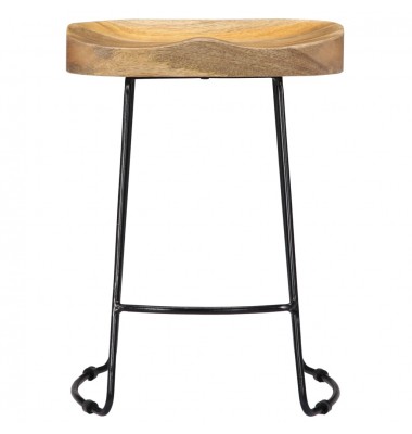  Gavin Baro taburetės, 2vnt., 46x38x52cm, mango medienos masyvas - Baro kėdės - 3