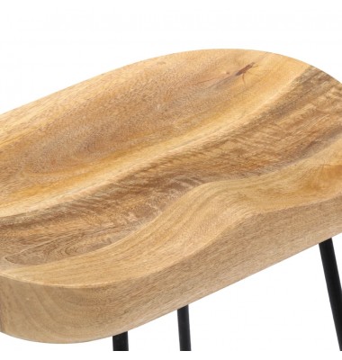  Gavin Baro taburetės, 2vnt., 46x38x52cm, mango medienos masyvas - Baro kėdės - 6