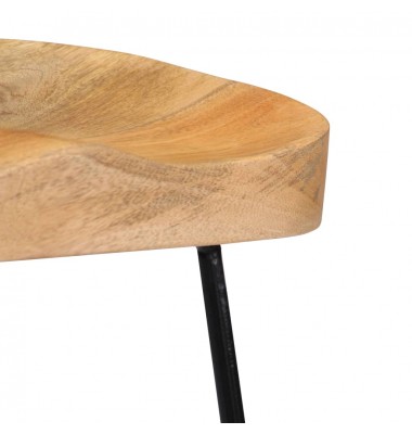  Gavin Baro taburetės, 2vnt., 46x38x52cm, mango medienos masyvas - Baro kėdės - 8