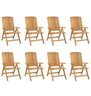  Atlošiamos sodo kėdės, 8vnt., tikmedžio medienos masyvas - Lauko kėdės - 2