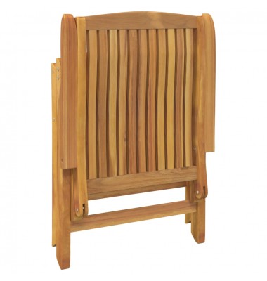  Atlošiamos sodo kėdės, 8vnt., tikmedžio medienos masyvas - Lauko kėdės - 5