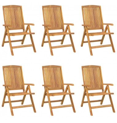  Atlošiamos sodo kėdės, 6vnt., tikmedžio medienos masyvas - Lauko kėdės - 2