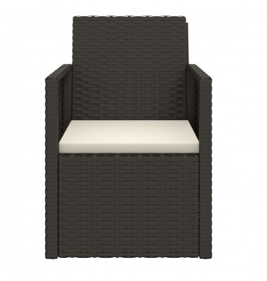  Sodo krėslas su pagalvėle, juodos spalvos, poliratanas - Lauko kėdės - 4