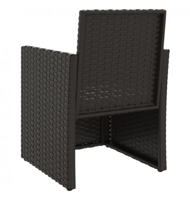  Sodo krėslas su pagalvėle, juodos spalvos, poliratanas - Lauko kėdės - 6