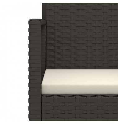  Sodo krėslas su pagalvėle, juodos spalvos, poliratanas - Lauko kėdės - 7