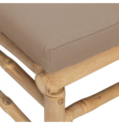  Sodo komplektas su taupe pagalvėlėmis, 2 dalių, bambukas - Moduliniai lauko baldai - 8