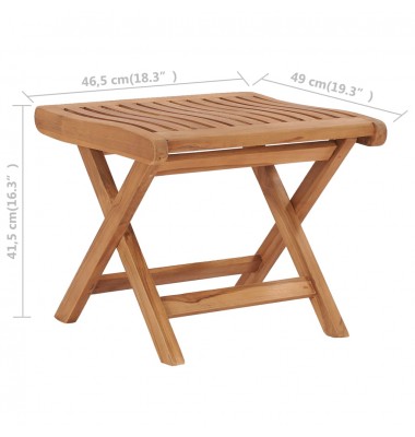  Sulankstoma pakoja, 46,5x49x41,5cm, tikmedžio medienos masyvas - Moduliniai lauko baldai - 6