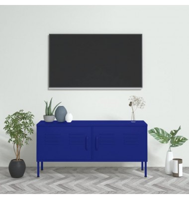  Televizoriaus spintelė, tamsiai mėlyna, 105x35x50cm, plienas - TV spintelės - 1