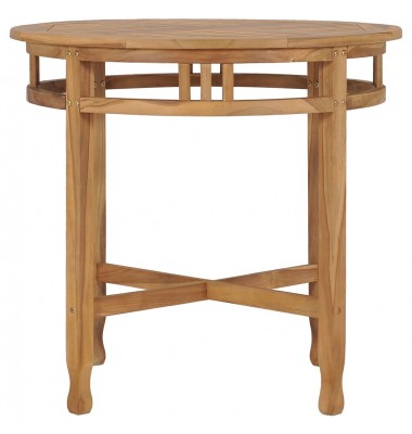  Valgomojo stalas, tikmedžio medienos masyvas, 80cm skersmens - Stalai - 2