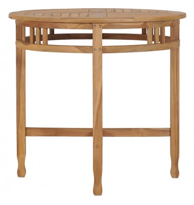  Valgomojo stalas, tikmedžio medienos masyvas, 80cm skersmens - Stalai - 3