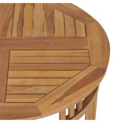  Valgomojo stalas, tikmedžio medienos masyvas, 80cm skersmens - Stalai - 4