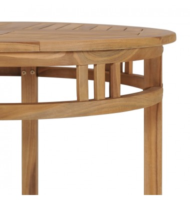  Valgomojo stalas, tikmedžio medienos masyvas, 80cm skersmens - Stalai - 5