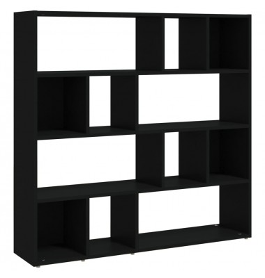  Spintelė knygoms/kambario pertvara, juoda, 105x24x102cm - Kambario pertvaros - 2
