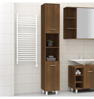  Vonios spintelė, ruda ąžuolo, 30x30x179cm, apdirbta mediena - Vonios baldų komplektai - 1