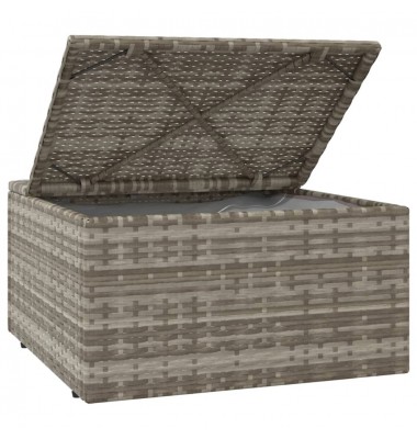  Sodo pakoja su pagalvėle, pilka, 55x55x30cm, poliratanas - Lauko sofos, lovos - 6