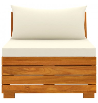  Keturvietė sodo sofa su pagalvėlėmis, akacijos medienos masyvas - Lauko baldų komplektai - 6