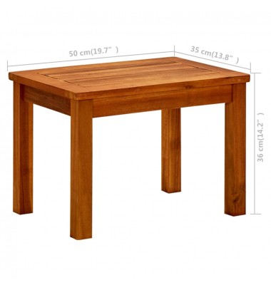  Sodo kavos staliukas, 50x35x36cm, akacijos medienos masyvas - Lauko stalai, staliukai - 7