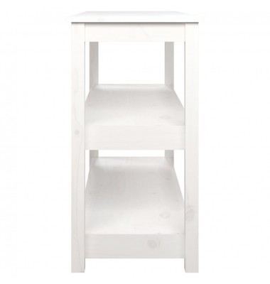  Konsolinis staliukas, baltas, 110x40x74cm, pušies masyvas - Žurnaliniai staliukai - 6