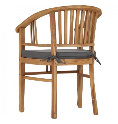  Sodo kėdės su pagalvėlėmis, 2vnt., tikmedžio medienos masyvas - Lauko kėdės - 5