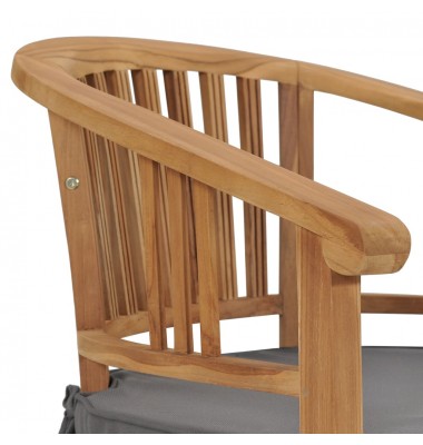  Sodo kėdės su pagalvėlėmis, 2vnt., tikmedžio medienos masyvas - Lauko kėdės - 6
