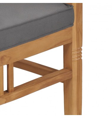  Sodo kėdės su pagalvėlėmis, 2vnt., tikmedžio medienos masyvas - Lauko kėdės - 7
