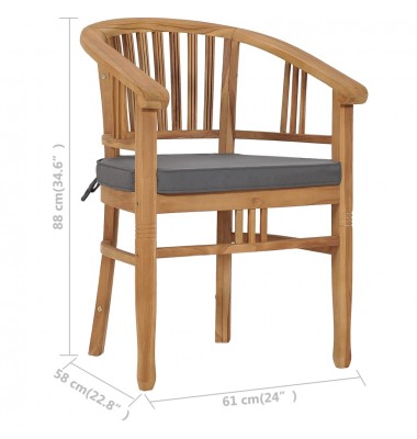  Sodo kėdės su pagalvėlėmis, 2vnt., tikmedžio medienos masyvas - Lauko kėdės - 8