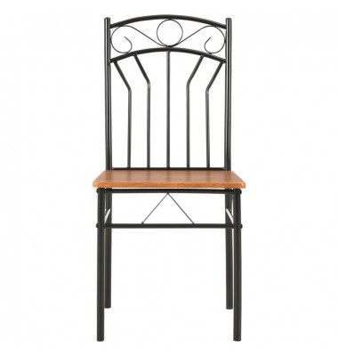  Valgomojo kėdės, 6 vnt., rudos spalvos, MDF - Valgomojo Kėdės - 3