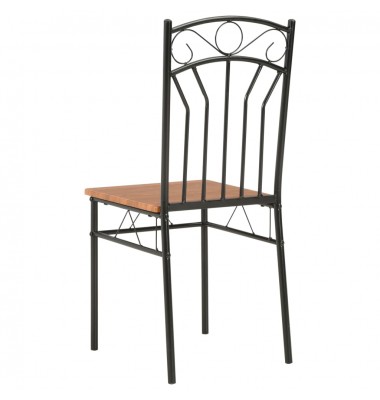  Valgomojo kėdės, 6 vnt., rudos spalvos, MDF - Valgomojo Kėdės - 4