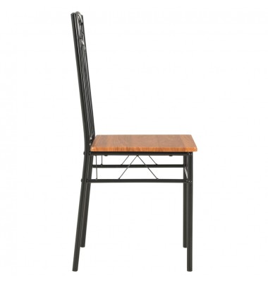  Valgomojo kėdės, 6 vnt., rudos spalvos, MDF - Valgomojo Kėdės - 5