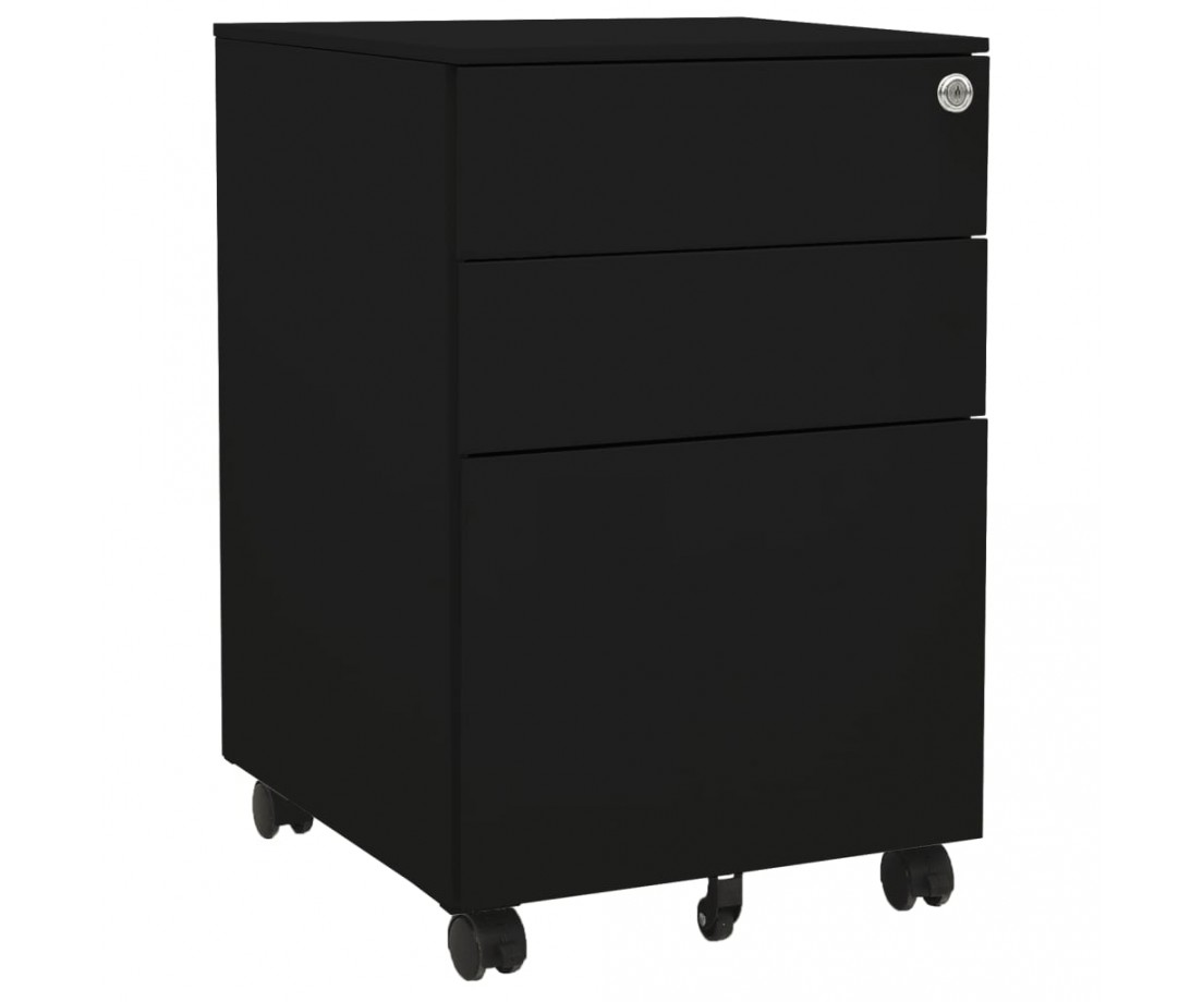 Mobili spintelė dokumentams, juoda, 39x45x60cm, plienas - Dokumentų spintos - 1 Mobili spintelė dokumentams, juoda, 39x45x60cm, plienas - Dokumentų spintos - 1