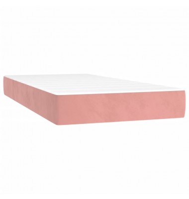  Spyruoklinis čiužinys, rožinės spalvos, 100x200x20 cm, aksomas - Čiužiniai - 2