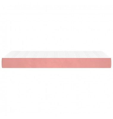  Spyruoklinis čiužinys, rožinės spalvos, 100x200x20 cm, aksomas - Čiužiniai - 4