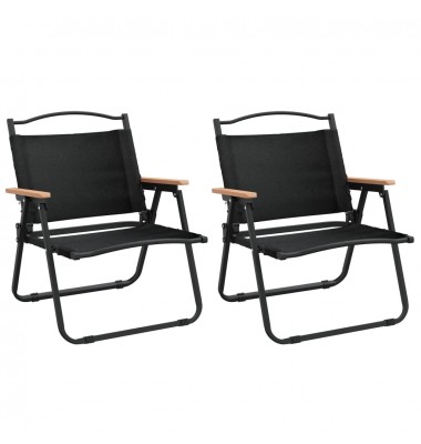  Stovyklavimo kėdės, 2vnt., juodos, 54x43x59cm, oksfordo audinys - Lauko kėdės - 2