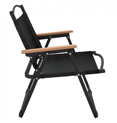  Stovyklavimo kėdės, 2vnt., juodos, 54x43x59cm, oksfordo audinys - Lauko kėdės - 5
