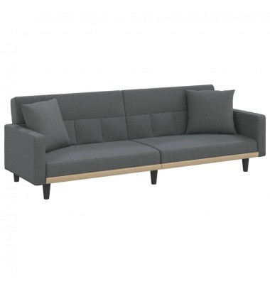  Sofa-lova su pagalvėlėmis, tamsiai pilkos spalvos, audinys - Sofos, sofos-lovos - 2