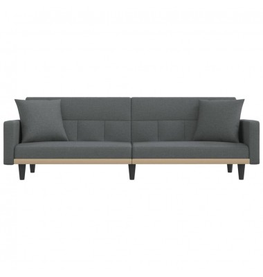  Sofa-lova su pagalvėlėmis, tamsiai pilkos spalvos, audinys - Sofos, sofos-lovos - 4