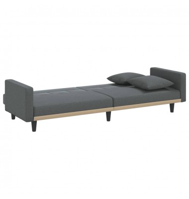  Sofa-lova su pagalvėlėmis, tamsiai pilkos spalvos, audinys - Sofos, sofos-lovos - 8