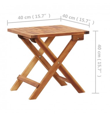  Sulankstomas sodo kavos staliukas, 40x40x40cm, akacijos masyvas  - Lauko stalai, staliukai - 6