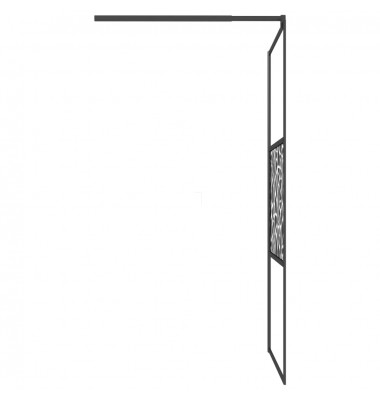  Dušo sienelė, juoda, 100x195cm, ESG stiklas, su akmenukais - Dušo sienelės - 5