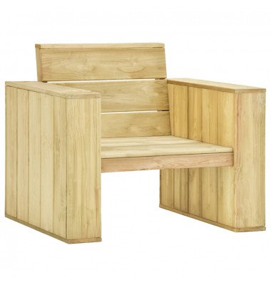 Sodo kėdė su juodomis pagalvėlėmis, impregnuota pušies mediena - Lauko kėdės - 2