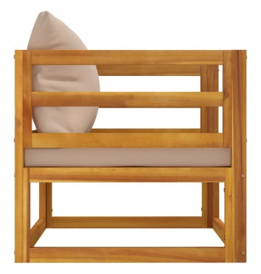  Sodo kėdė su taupe pagalvėlėmis, akacijos medienos masyvas - Moduliniai lauko baldai - 3
