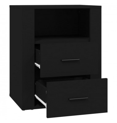  Naktinė spintelė, juodos spalvos, 50x36x60cm, apdirbta mediena - Naktinės spintelės - 7