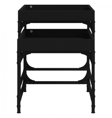  Šoniniai staliukai, 2vnt., juodos spalvos, apdirbta mediena - Kavos staliukai - 8