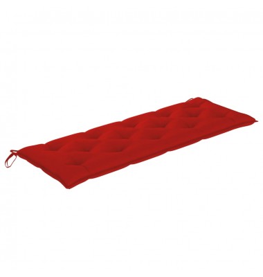  Batavia suoliukas su raudona pagalvėle, 150cm, tikmedis - Lauko suolai, suoliukai - 5