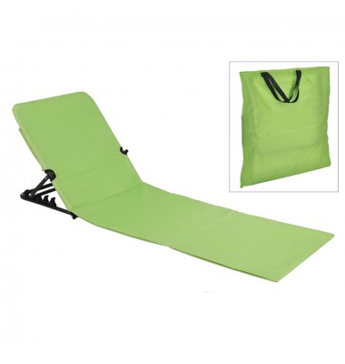 HI Sulankstomas paplūdimio kilimėlis-kėdė, žalios spalvos, PVC - Gultai, šezlongai - 1