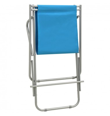  Supamos kėdės, 2vnt., mėlynos spalvos, plienas  - Gultai, šezlongai - 8
