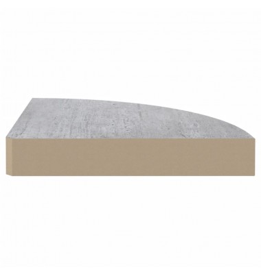  Sieninė kampinė lentyna, betono pilka, 25x25x3,8cm, MDF - Pakabinamos lentynos, spintelės - 5