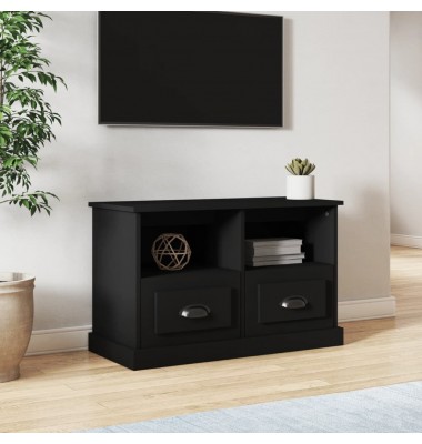  Televizoriaus spintelė, juoda, 80x35x50cm, apdirbta mediena - TV spintelės - 1